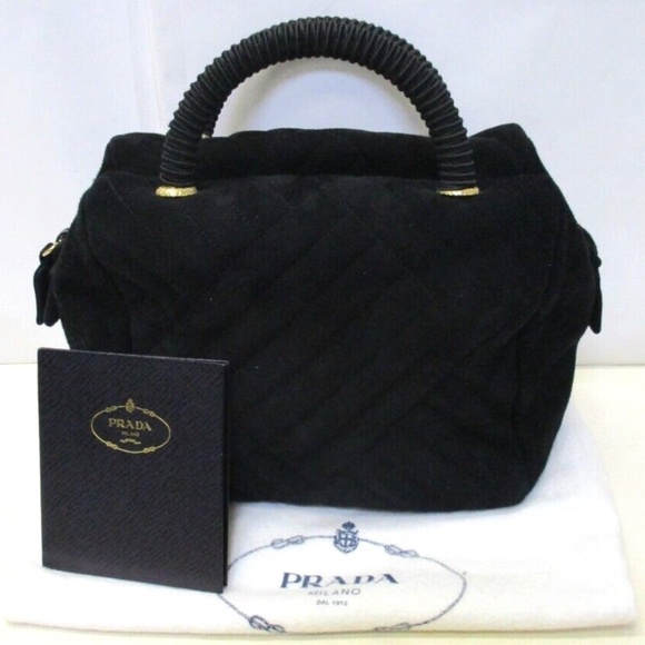 Prada Saffiano Handbag with metal and braided coil rope handles - Picture 1 of 11